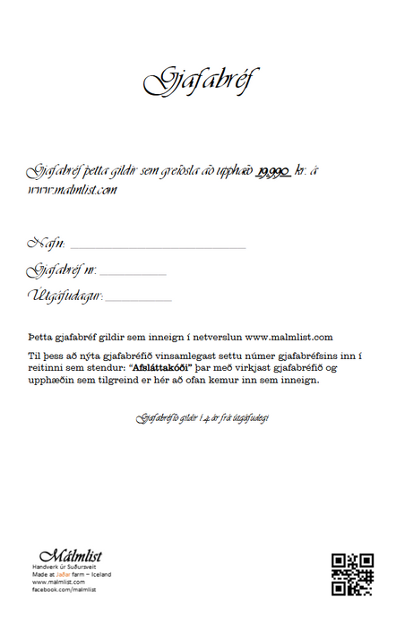 Gjafabréf frá 19.990-26.990